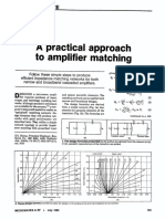 A Practical Approach to Amplifier Matching [Houng 1985]
