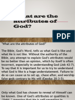 What Are The Attributes of God 1