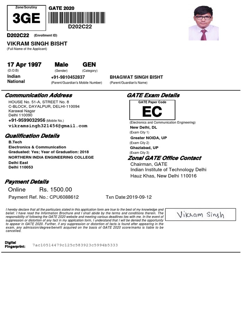 D 202 C 22 Applicationform | PDF