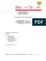 Fieldwork No. 3 Differential Leveling: (Fundamentals of Surveying)