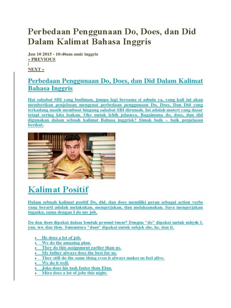 Menggunakan Do Does Did | PDF