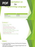 Presentation On Programming Language: Name ID