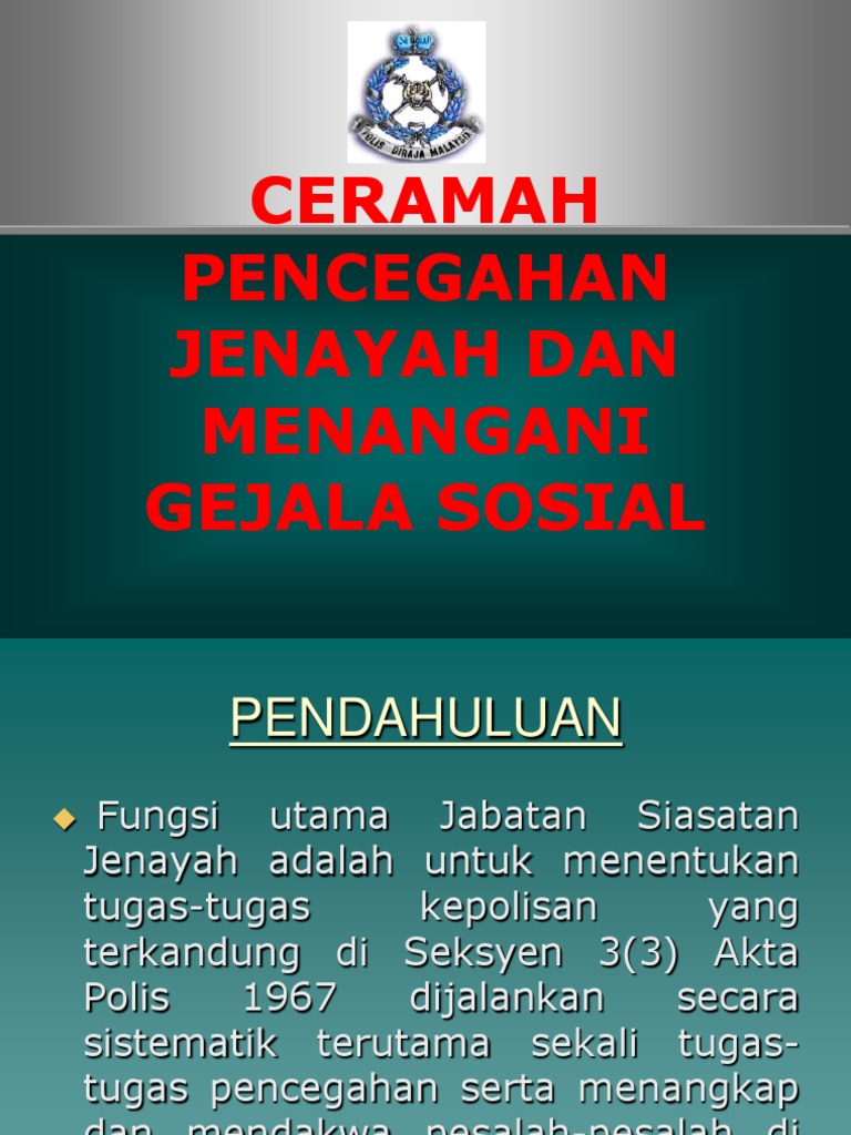 Ceramah Jenayah Utk Remaja Edited