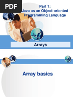 Java As An Object-Oriented Programming Language: Arrays