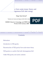 F (R) Gravity From Scalar-Tensor Theory