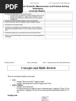 Unit 0 Review Packet Basic Measurement and Math Skills 2012