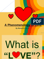 A Phenomenology of Love: by Manuel B. Dy JR