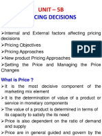 5B. Pricing Decisions