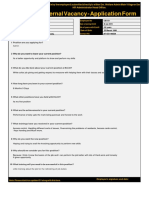 Internal Vacancy - Application Form: Admin