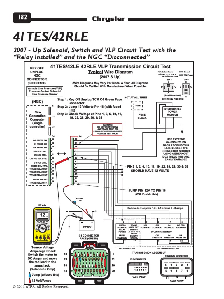 41TES/42RLE: Electrical Circuit Test | PDF | Electrical Connector