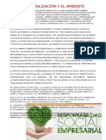 La Globalización y El Ambiente