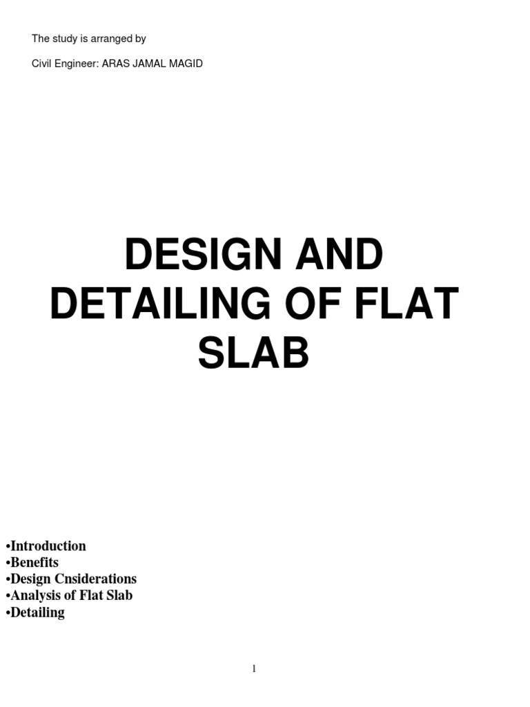 Microsoft Word - Design and Detailing of Flat Slab | PDF | Column ...