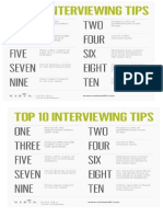 Tips and Quesrtions For An Interview