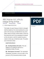 IREC Rule No.1317 - (FR-23) Change of Pay of Post - Railway Rule