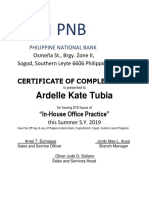 Ardelle Kate Tubia: Certificate of Completion