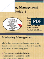 Marketing Management: Module - 1