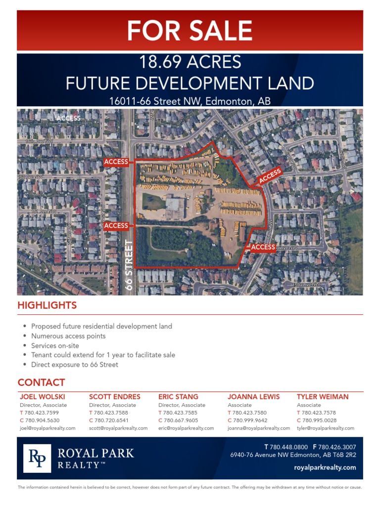 18.69 Acres Future Development Land Edmonton | PDF | Urban Planning ...