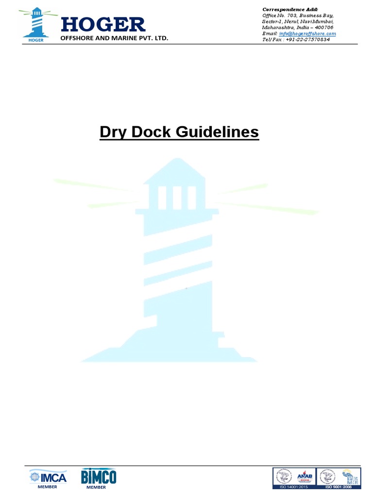 Dry Docking Guidelines and Maintenance | PDF | Ships | Specification ...