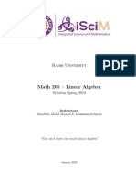 Math 205 - Linear Algebra: Habib University