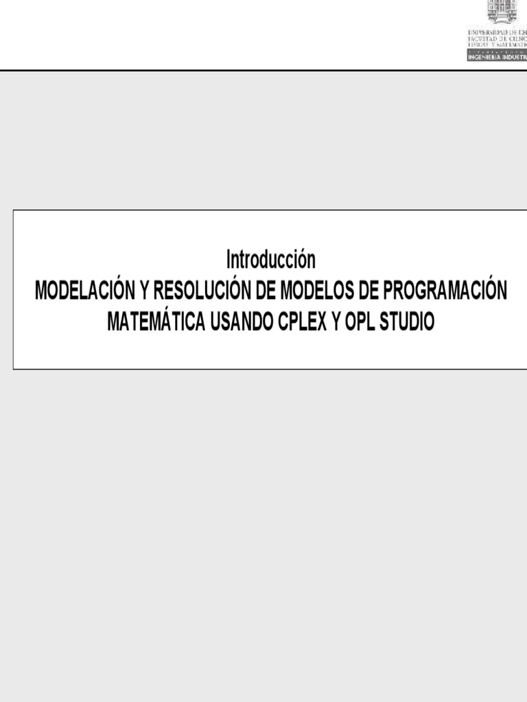 Cplex | PDF | Optimización Matemática | Modelo de objetos componentes