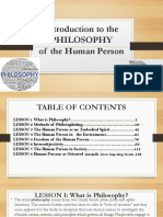 Introduction To The Philosophy of The Human Person