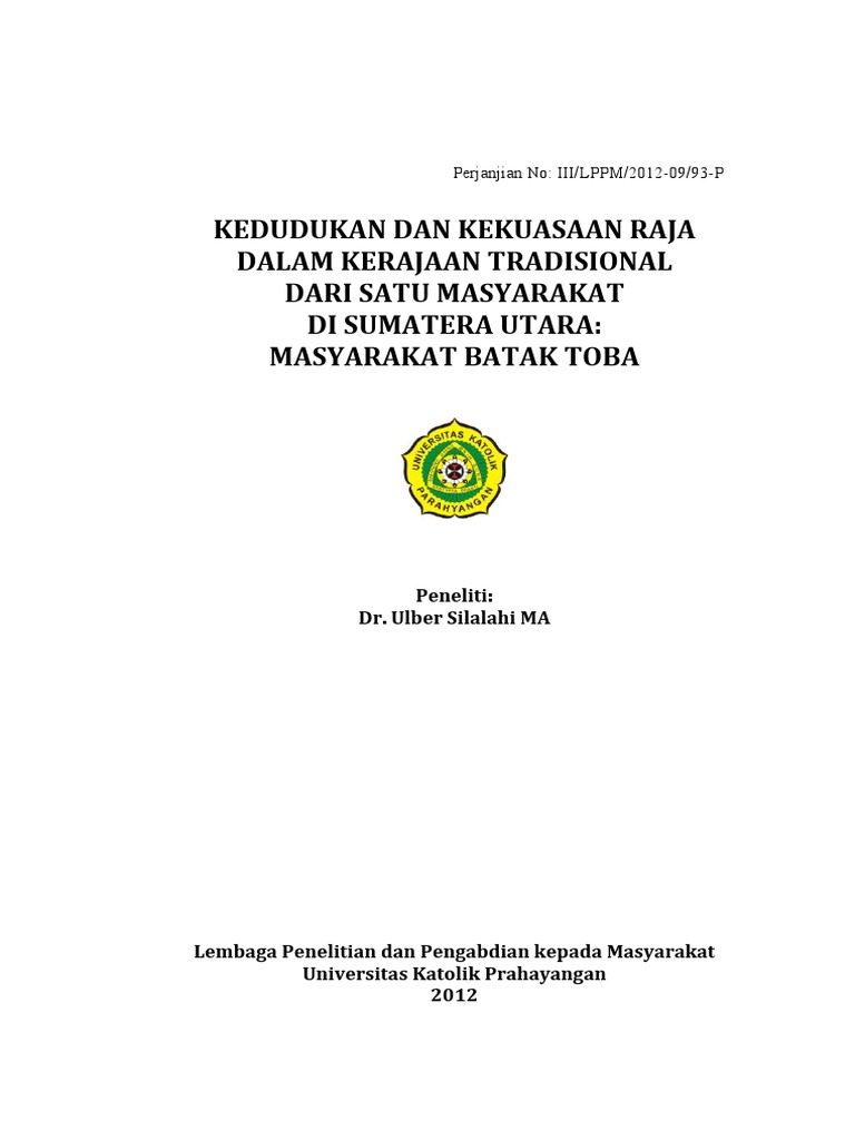 Kedudukan Dan Kekuasaan Raja Dalam Kerajaan Tradisional Dari Satu Masyarakat Di Pdf