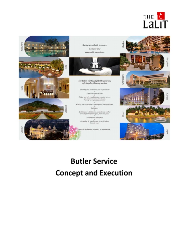 Butler Service: Concept & Execution Guide | PDF | Drink | Beverages