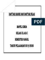 Cover Daftar Hadir Dan Daftar Nilai