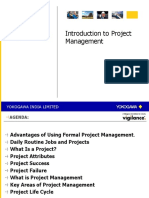 Introduction To Project Management: Yokogawa India Limited