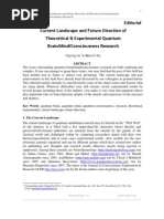 Download Current Landscape and Future Direction of Theoretical  Experimental Quantum BrainMindConsciousness Research by QuantumDream Inc SN43036575 doc pdf