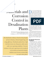 Materials and CC in Desalination Plants