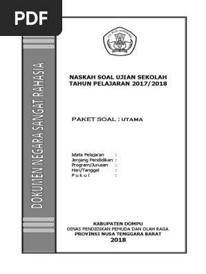 Format Naskah Soal Bhs Ingg Susulan Pdf Pdf Linguistics Grammar