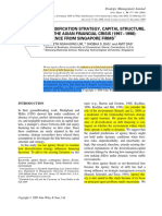 Diversification Strategy, Capital Structure, and The Asian Financial Crisis (1997-1998) : Evidence From Singapore Firms