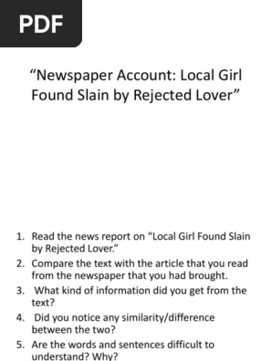 “Newspaper Account