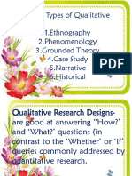 Types of Qualitative Research