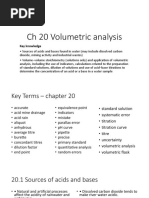 CH 20 Volumetric Analysis