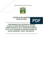 Estudio de Pre Inversión A Nivel de Perfil: Municipalidad Distrital de Nueva Cajamarca