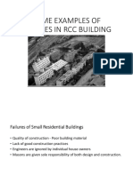 Some Examples of Failures in RCC Building