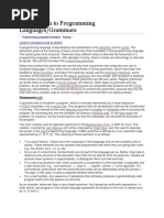 Introduction to Programming Languages  