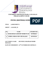 Phy351 (Materials Science) : Universiti Teknologi Mara Cawangan Perak Kampus Tapah