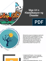Mga Uri o Klasipikasyon NG Disaster Pt.2