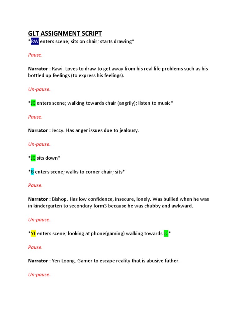 GLT Roleplay Script | PDF