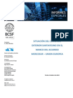 Situación Del Comercio Exterior Santafesino en El Marco Del Acuerdo Mercosur - Union Europea