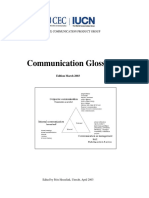 Communication Glossary: Corporate Communication Product Group