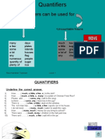 Quantifiers Can Be Used For: - Countable Nouns - Uncountable Nouns