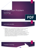 Analisis Dan Problem Solving