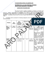 Rally Notification of ARO Palampur From 12 Nov 2019 To 22 Nov 19 PDF