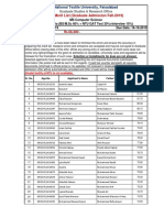 1st Merit List (Graduate Admission Fall-2019) : National Textile University, Faisalabad