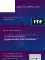 Pagturing Sa Migrasyon Bilang Isyung Political