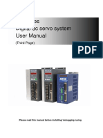 SD Series Digital Ac Servo System User Manual: (Third Page)
